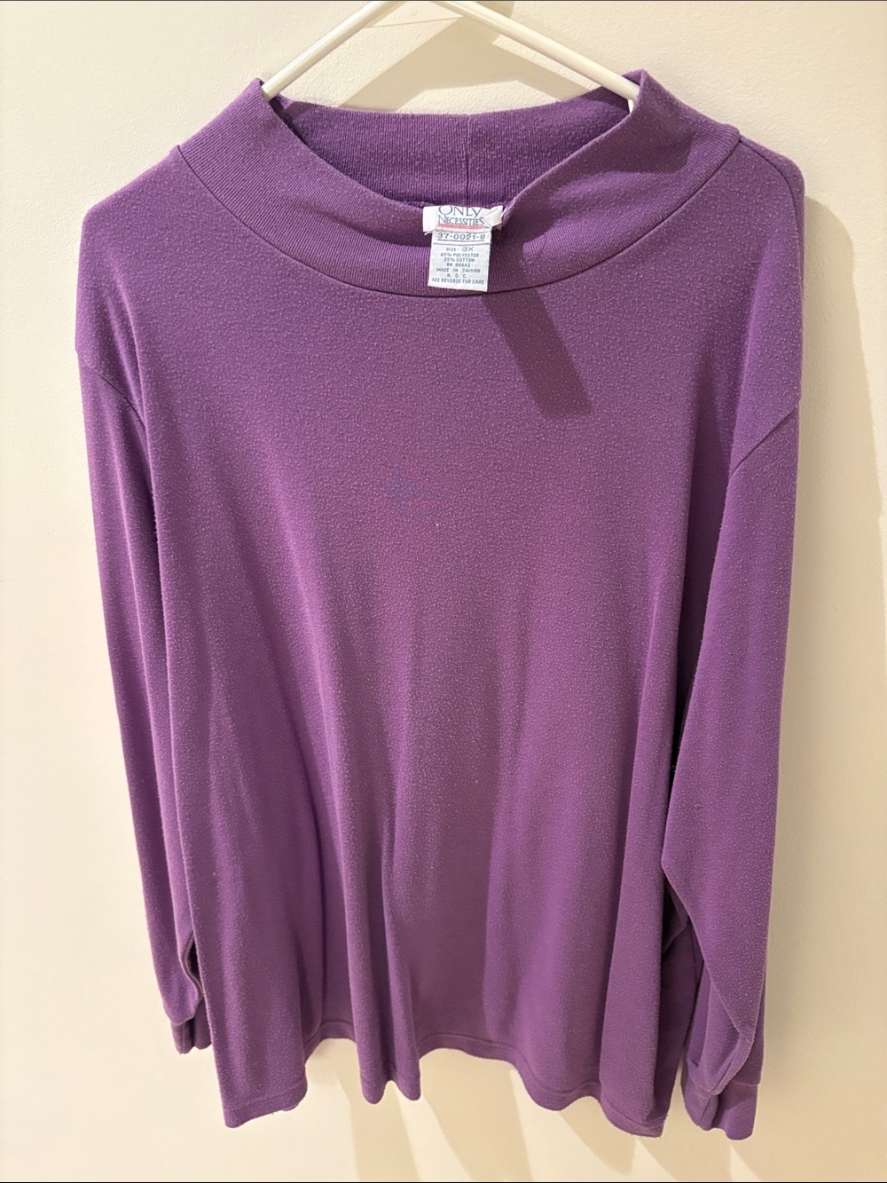 Only Hearts Plum Mock Neck Long Sleeve Top